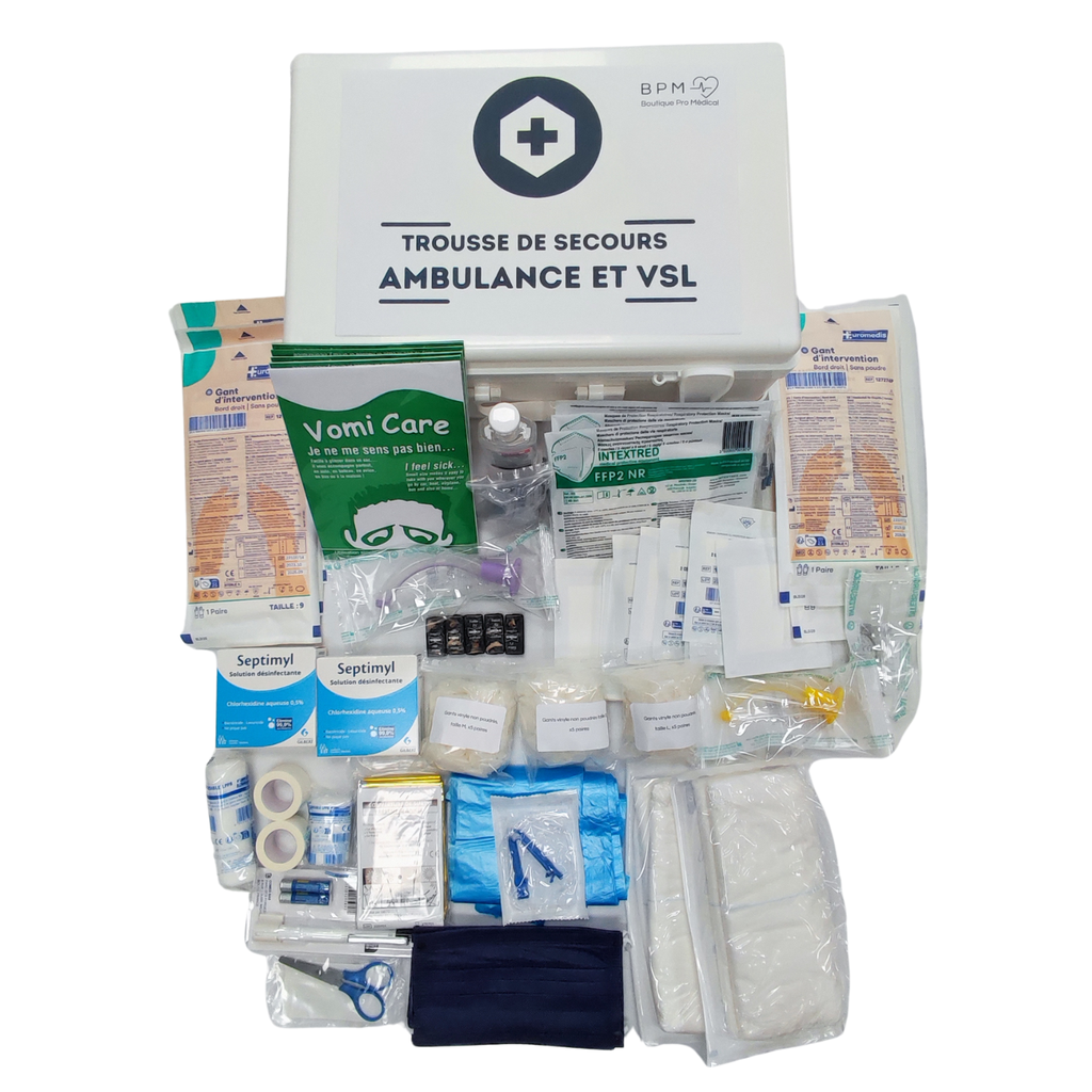 Trousse de secours garnie spéciale AMBULANCE et VSL