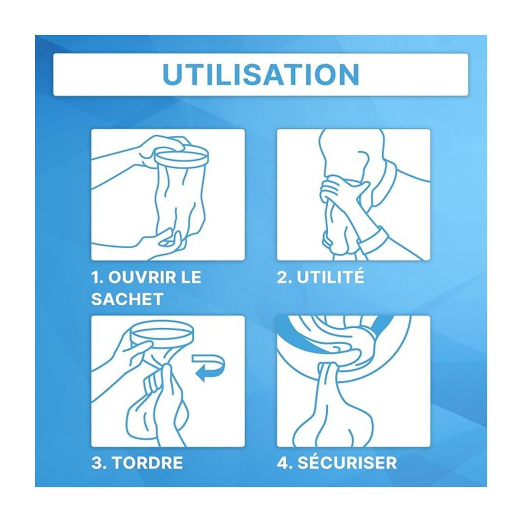 Sachets vomitifs et urinaires, lot de 50 
