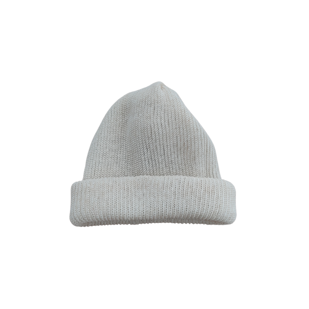 Bonnet pédiatrique en Jersey coton écru, 21 x 10 cm