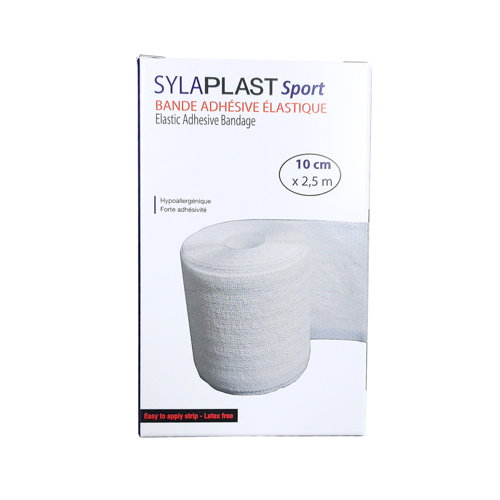 Bande élastique adhésive de contention 10 cm x 2,5 m  