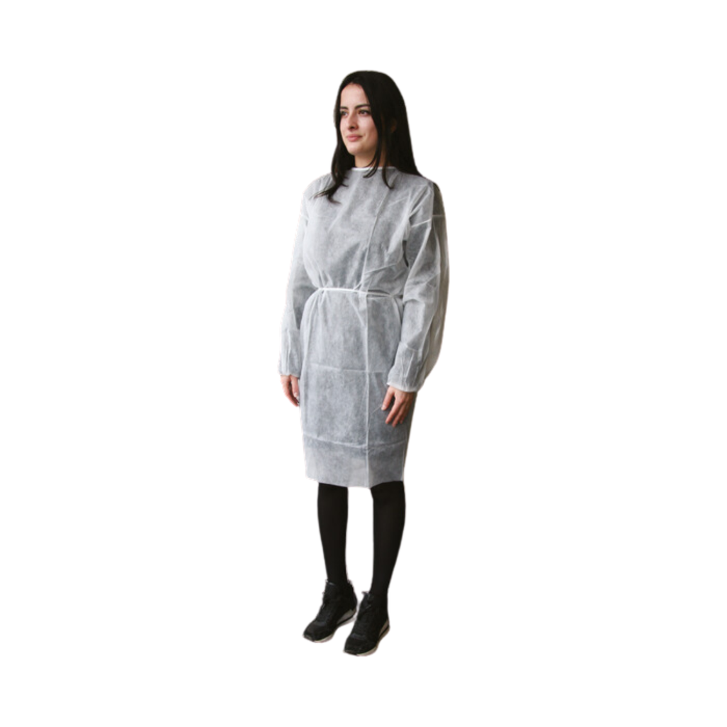 Blouses visiteur non tissé 25 g avec poignet élastique, Sachet de 10