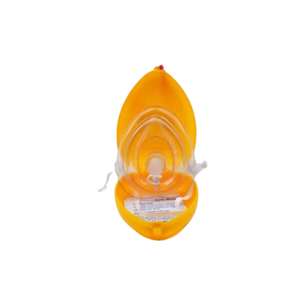 Masque de réanimation bouche à bouche avec entrée o2