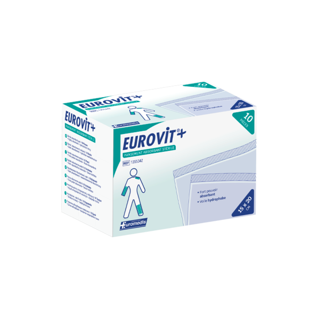 Pansement absorbant "Américain" stérile, 15 x 20 cm