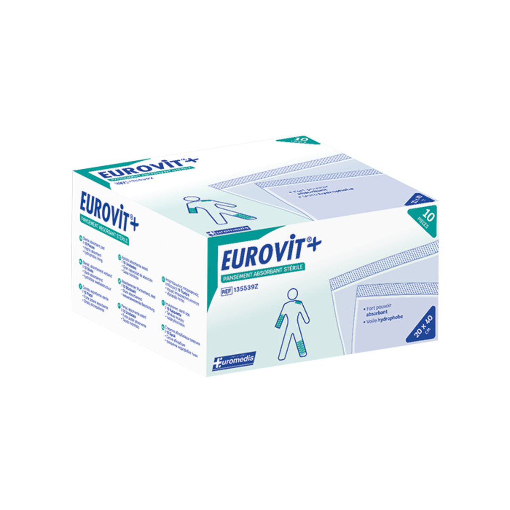 Pansement absorbant "Américain" stérile, 20 x 40 cm