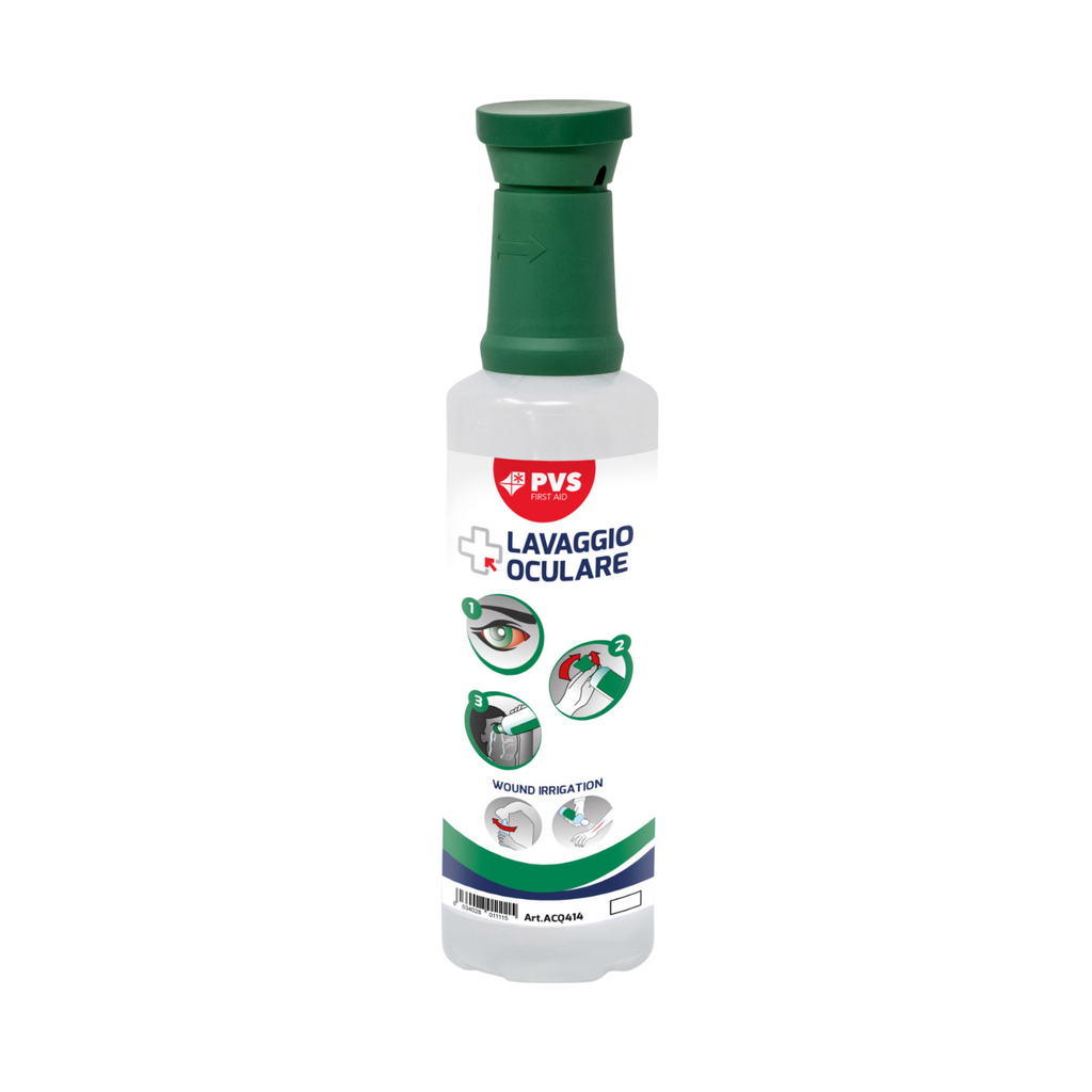 Flacon 500 ml de rinçage de l'œil avec douchette