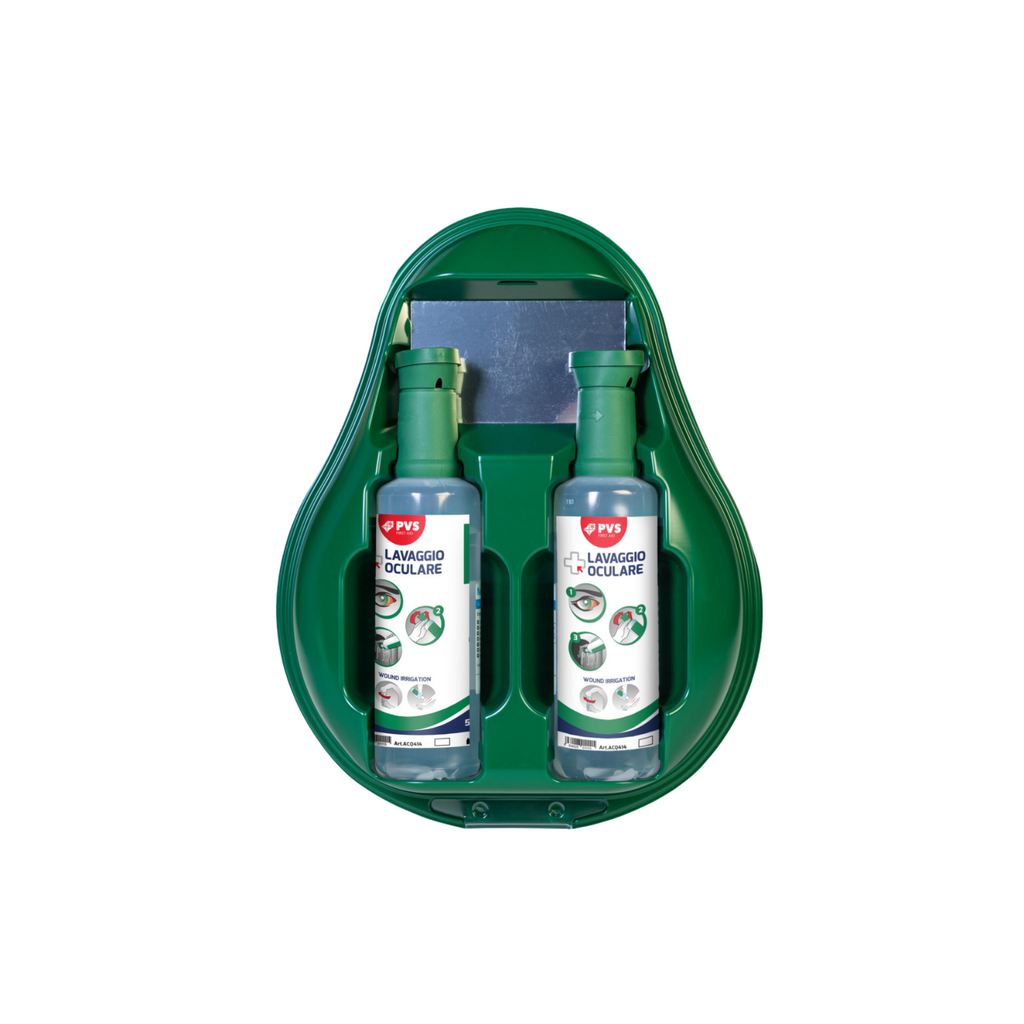 Station lave-oeil, miroir et 2 flacons de 500ml