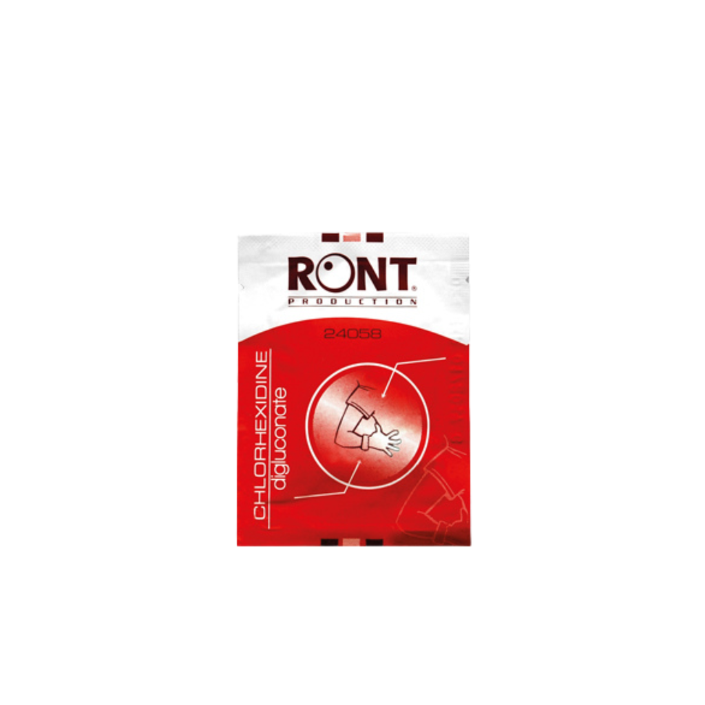 Lingettes imprégnées désinfectantes antiseptiques chlorhexidine à 0,5%, les 25 