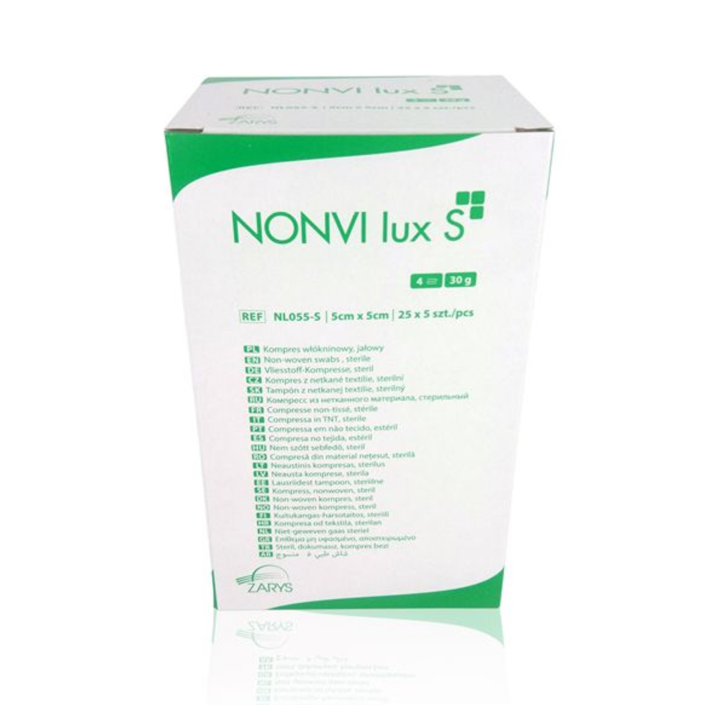 Compresses stériles 5x5 NT 30g boîte de 25 sachets de 5