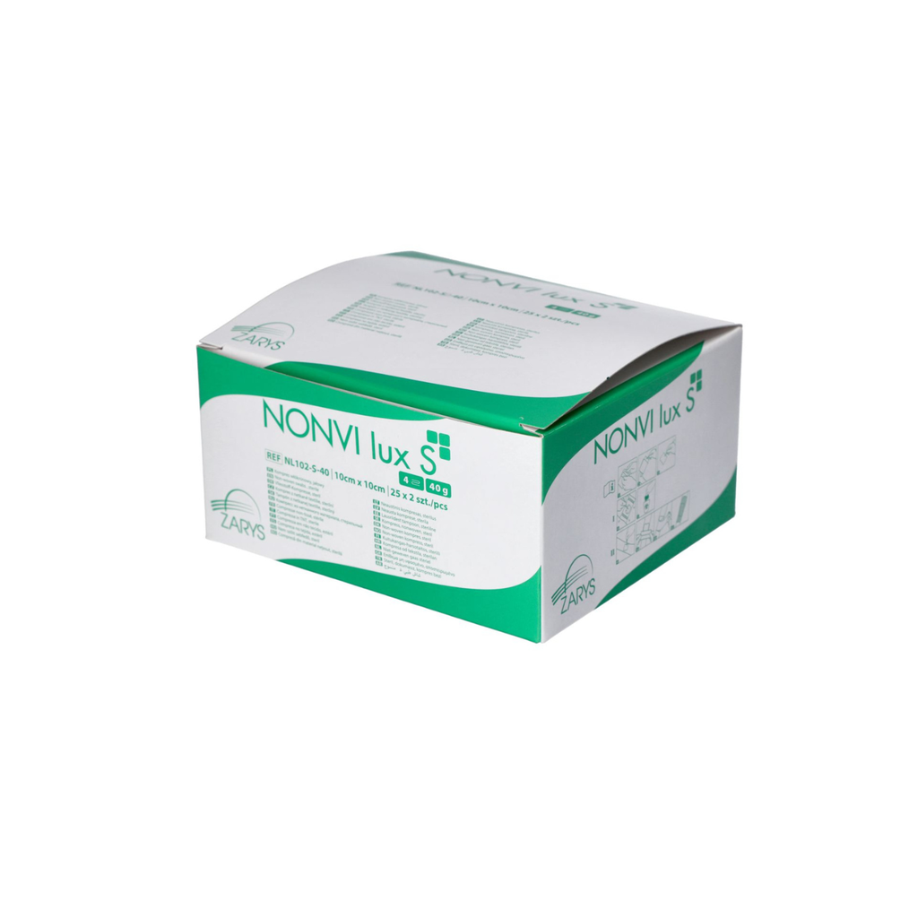 [ERM-C7,5] Compresses stériles 7,5 x 7,5cm NT 40g boîte de 25 sachets de 2
