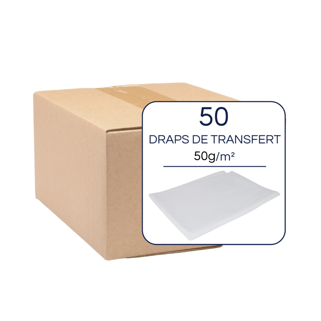 Draps de transfert 50 g/m², carton de 50
