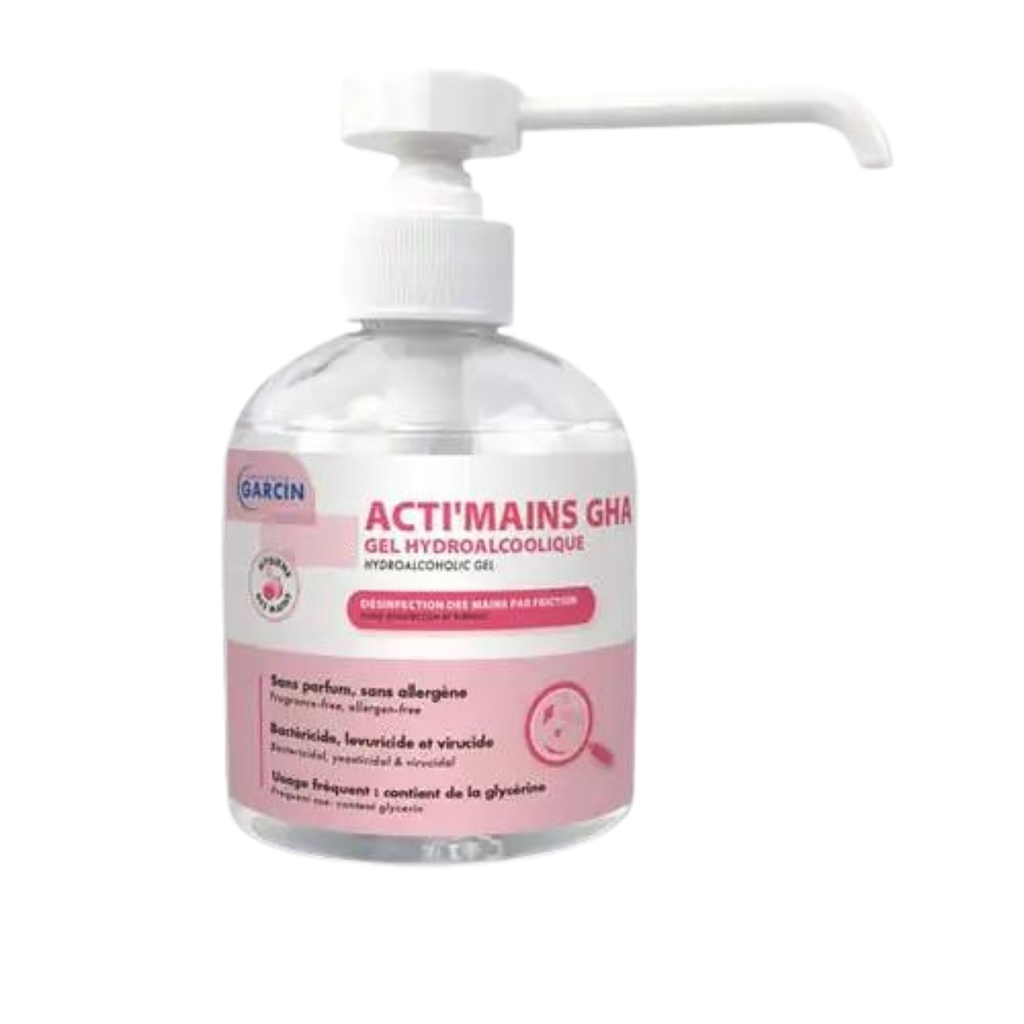 Gel hydroalcoolique désinfectant des mains, flacon 300 ml  