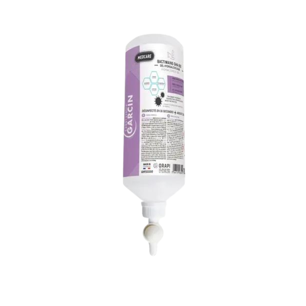 Gel hydroalcoolique désinfectant des mains, flacon 1000 ml airless   