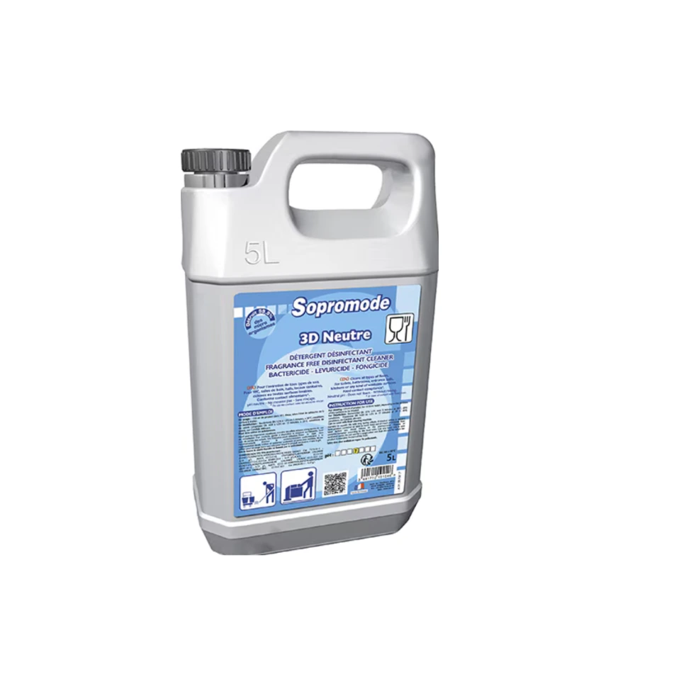 [SIC-DDSP] Bidon de 5 litres, détergent et désinfectant de sol et surface sans parfum 