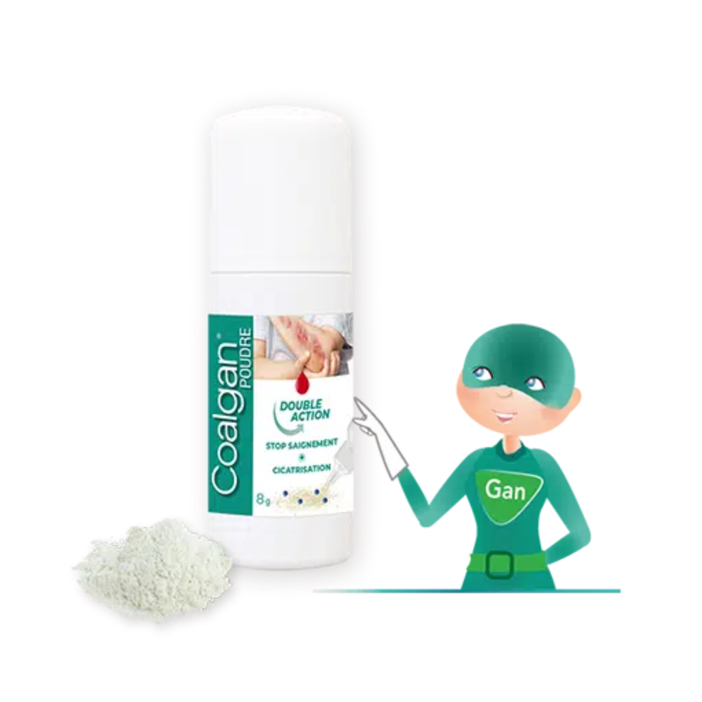 Poudre hémostatique et cicatrisante Coalgan, flacon de 8 g