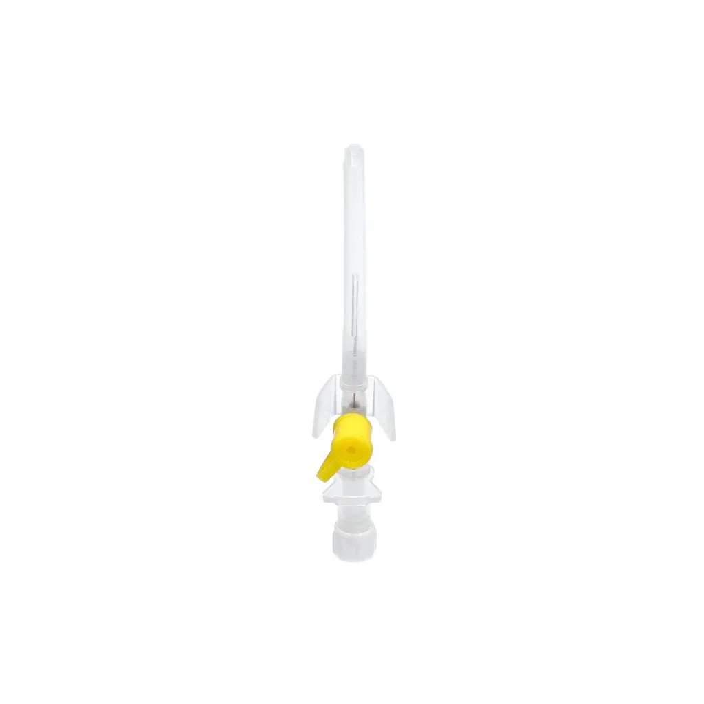 [KDF-07-19] Cathéter avec ailettes 24G jaune - 0,7 x 19 mm (boîte de 100)