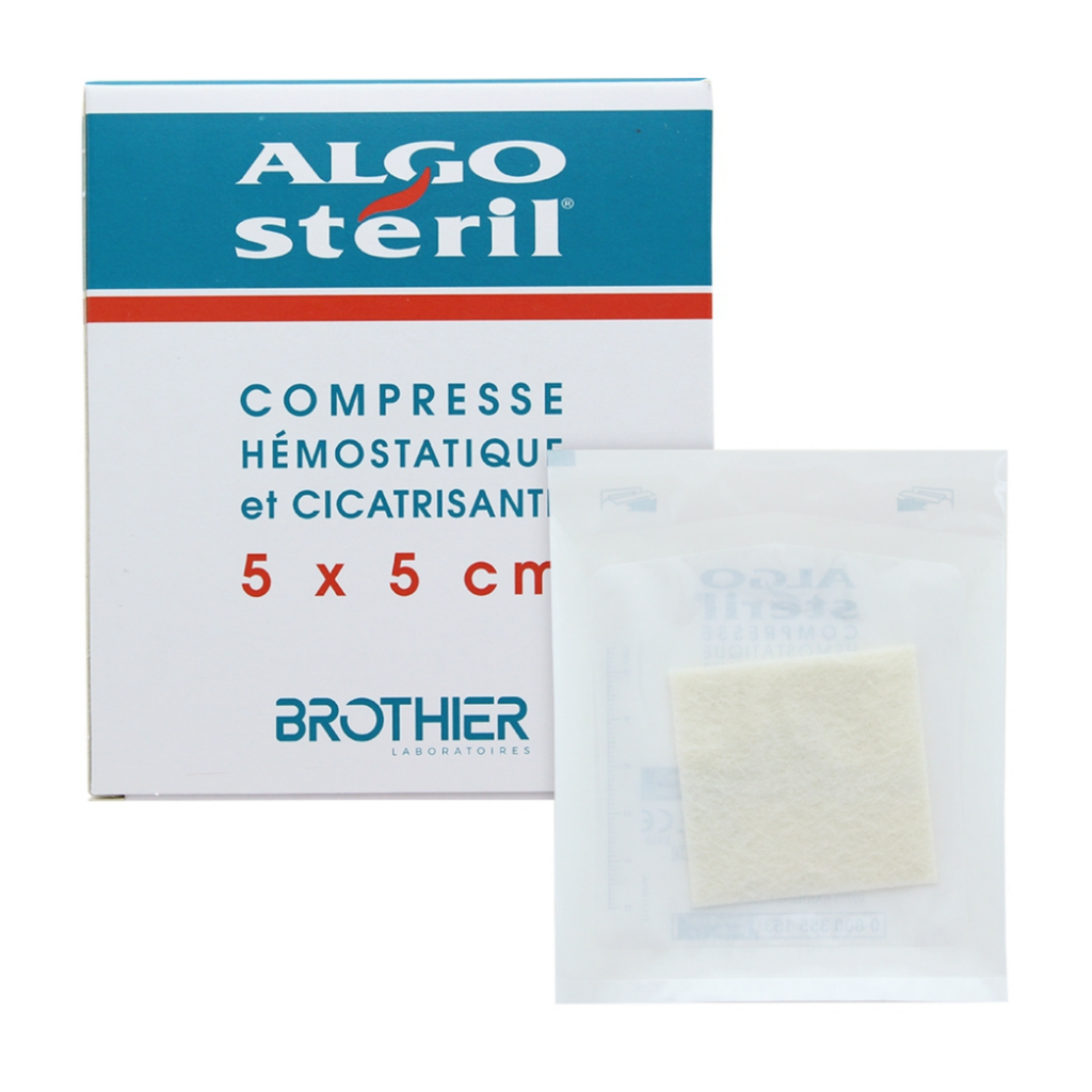 Compresse hémostatique Algostéril 5 x 5 cm (boite de 10) 