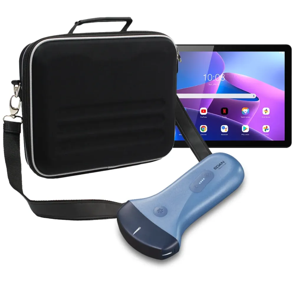 Échographe portable couleur Edan Nano avec tablette et sac de transport