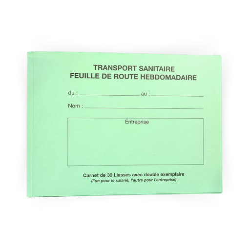 [IMP-FR] Carnet de feuilles de route, 30 liasses