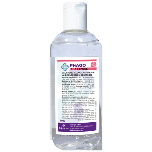 [CHR-GEL100] Gel désinfectant des mains, flacon 100 ml
