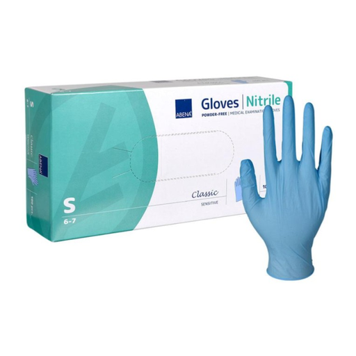 [ABE-GNS] Gants Nitrile non poudrés, boîte de 100, taille S 6/7 ABENA