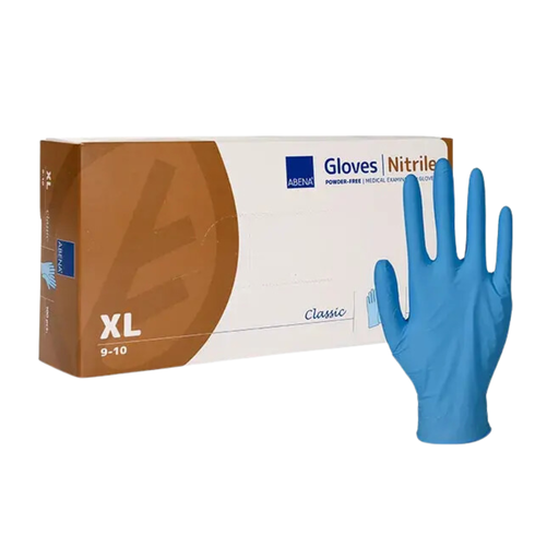 [ABE-GNXL] Gants Nitrile non poudrés, boîte de 100, taille XL 9/10 ABENA