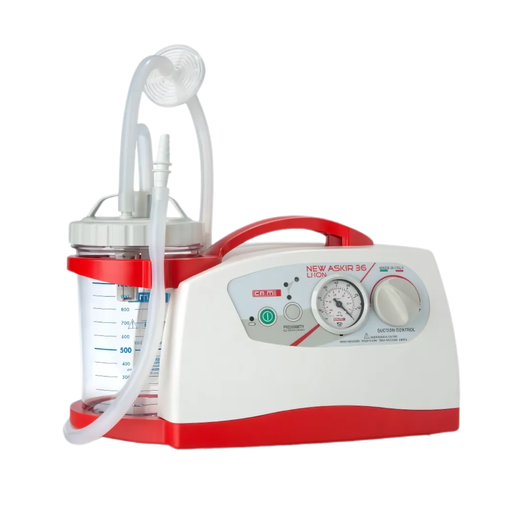 Aspirateur de mucosités New Askir 36 LI-ION, Bocal Sachet à usage unique Flovac 1L